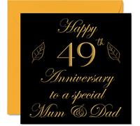 Special 49th Anniversary Card for Mum or Dad Parents, Special Mum & Dad