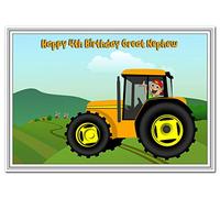 Special 4th Birthday Card Boy - Age Four - Unusual Cute Unique Best 4 year old (Great Nephew 4th Bday - Kids Farm Tractor)
