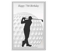 Special 75th Birthday Cards Unusual Unique Cool Happy Seventy-fifth 75 year old (75th Birthday Card - Golf Themed)