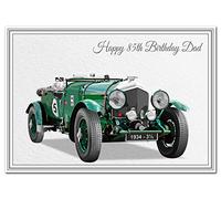 Special 85th Birthday Cards - Unusual Unique Cool Happy Eighty-fifth 85 year old (Dad 85th Birthday Card - Classic Car)