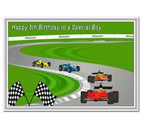 Special 8th Birthday Card Boy - Age Eight - Unusual Cute Unique Best 8 year (Special Boy 8th Bday - F1 Racing Cars)