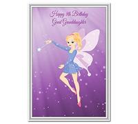 Special 8th Birthday Card Girl - Age Eight Unusual Cute Unique Best 8 year old (Great Granddaughter 8th Bday Beautiful Blue Fairy)