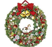 Wreath Christmas Advent Calendar | Large Festive Design with Glitter - 52cm