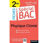 Spécial Bac Fiches Physique-Chimie 2de Bac 2025: Tout le programme en 50 fiches, mémos, schémas-bilans, exercices et QCM