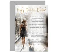 Special Birthday Card for Daughter - Adult or Teeanger Daughter Birthday Card for Her - Heartfelt Poem for Daughters Birthday - Celebration Card for Her - 21st, 30th Birthday Card for Daughter