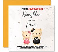 Special Birthday Cards for Daughter - Fantastic Daughter - Happy Birthday Card from Mum, 145mm Sentimental Greeting Cards Gift