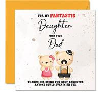 Special Birthday Cards for Daughter - Fantastic Daughter - Happy Birthday Card from Dad, 145mm Sentimental Greeting Cards Gift