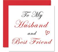 Special Birthday Cards for Husband - Best Friend - Romantic Happy Birthday Card for Husband from Wife Partner, Hubby Gifts, 145mm Valentines Anniversary Greeting Cards