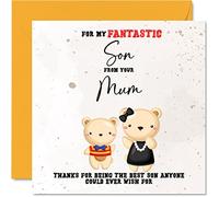 Special Birthday Cards for Son - Fantasic Son - Happy Birthday Card from Mum, 145mm Sentimental Greeting Cards Gift