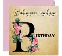 Special Birthday Cards for Women Her - Floral Roses Flowers - Happy Birthday Card for Mum Sister Daughter Auntie Nanny Grandma Friend, 145mm Ladies Cute Pretty Bday Greeting Cards