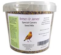 Special Blend Canary Seed Mix by Britten and James 2L tub (1.6kg) | Premium Formulated Mix for Canaries - Containing Egg Based Biscuits