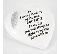 Special Brother Graveside Memorial Feather Heart Grave Plaque Ornament Decoration