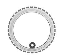 Special Concrete Ring Saw Blade, Toroidal Electric Concrete Saw Blades with Drive Wheel and Impact-resistant Plastic Protective Cover, Smooth Cut Surface for Concrete, Stone, Rebar and Brick