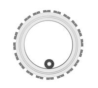 Special Concrete Ring Saw Blade, Toroidal Electric Concrete Saw Blades with Drive Wheel and Impact-resistant Plastic Protective Cover, Smooth Cut Surface for Concrete, Stone, Rebar and Brick