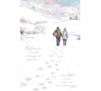 SPECIAL COUPLE Christmas Card Footprints in the Snow