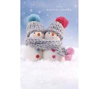 Special Couple Christmas Card from Camden Graphics - Snowmen Wearing Knitted Hats - for Both of You