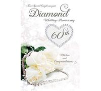 Special Couple on Diamond Anniversary - Glittered 60th Wedding Anniversary Card