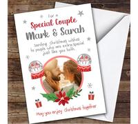 Special Couple Snow Globe Photo Custom Greeting Personalised Christmas Card | Christmas Card | Any Relation Xmas Card