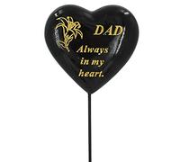 Special Dad Black & Gold Lily Flower Memorial Tribute Stick Graveside Plaque