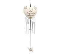 Special Dad Hanging Wind Chime - Graveside Memorial Decoration Tribute Plaque - 27 x 8.5cm - With Metal Ground Stake Outdoor Garden - Family Member Parent