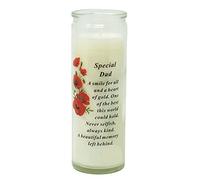 Special Dad Memorial Wax Candle with Verse Graveside Grave Ornament