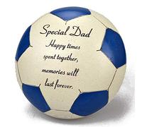 Special Dad Sadly Missed Blue Football Memorial Plaque Grave Ornament Tribute