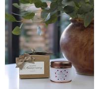 Special Date Love Heart Anniversary Candle & Reed Diffuser 200ml Rose Gold Tin