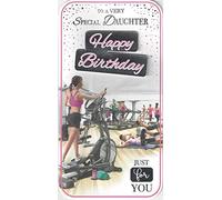 Special Daughter Birthday Card with Gym Design