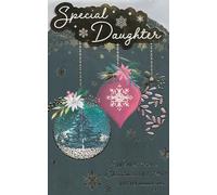 Special Daughter Christmas Card, Traditional Xmas Decorations Design, 23 x 15 cm