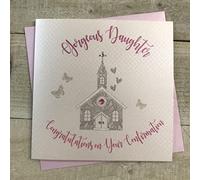 Special Daughter Congratulations on your Confirmation Card- Pink-Church