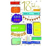 Special Days 18 18th Today Candles & Words Male Design Happy Birthday Card Lovely Verse