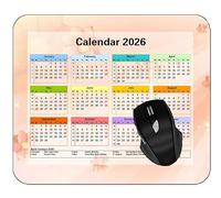 Special Design 2026 Calendar Mouse Pad with Holidays,Green Light Spot Desktop Notebook Mouse Mat for Working and Gaming