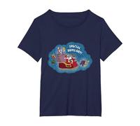 Special Devil-Ery! The Cuphead Show! Holiday Merch Graphic T-Shirt, Women's Plus, Navy Blue, 5X