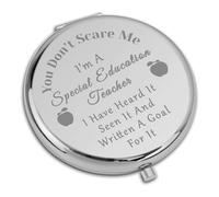 Special Ed Teacher Appreciation Gifts Compact Pocket Makeup Mirror Thank You Gifts for Special Education Teachers Autism Teacher Behavior Analyst Autism SPED Teachers Gift Folding Mini Pocket Mirror