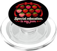 Special Education Is My Jam Cute Strawberry SPED Teacher PopSockets PopGrip for MagSafe