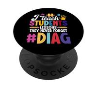 Special Education School Worker I Teach Educational DIAG PopSockets Adhesive PopGrip