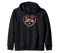 Special Education Teacher Advocate Support Autism Awareness Zip Hoodie