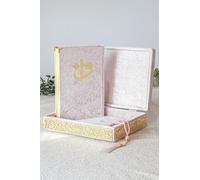 Special Elegant Velvet Covered Decorative Box, Velvet Covered Quran Book in Arabic and Prayer Beads, Islamic Decorations for Home, Muslim Home & Table Decor, Perfect Islamic Ramadan Eid Gifts, Pink