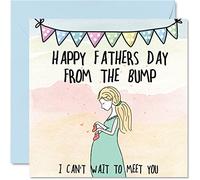 Special Fathers Day from Bump Dad To Be - Heartfelt Happy Fathers Day Card for Daddy from Wife Girlfriend Partner, 145mm Beautiful Father's Greeting Cards Gift for Daddy Papa