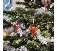 Special Festive Christmas Collection - Artificial Trees, Wreaths, Ornaments, Garlands & Holiday Decorations for a Merry Christmas! (Tree ornament, bauble glass/mixed colours, 6 cm, Pack of 4)