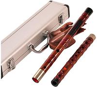 Special Four-Year Bamboo Professional Playing Flute/8576 Type Flute Double Inserted Lacquer Bamboo Flute Wenyuan Tongling(Color:C)