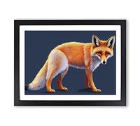 Special Fox BLK Framed Print | A2 Black Framed Wall Art | Ready to Hang | Modern Animal Picture | Living Room Bedroom Lounge Office