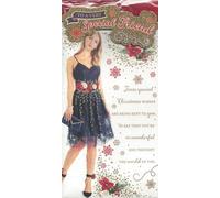 SPECIAL FRIEND CHRISTMAS CARD. TRADITIONAL XMAS DESIGN. 9 X 5 INCHES. XA236