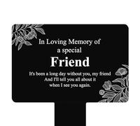 Special Friend Commemorative Plaque Stake - Waterproof, for Outdoor Use as a Grave Marker, Memorial, Tribute or Plant Marker (Black With White Text)