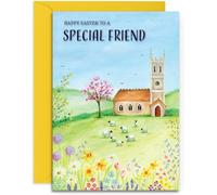 Special Friend Happy Easter Card - A5 Size with Envelope