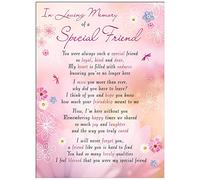 Special Friend Memorial Remembrance Verse Plastic Coated Grave Graveside Card