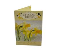 Special Friend Spring Daffodils and Butterflies Design Easter Card