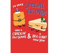 Special Friends Christmas Card Cheese Crackers Brie New Year - Cute Xmas Card