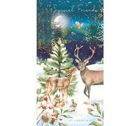Special Friends Christmas Card - Deer and Woodland Animals - Artistic Winter Design - Special Finish - Made in the UK - Eco-Friendly