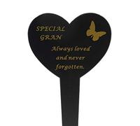 Special Gran Memorial Heart Remembrance Verse Ground Stake